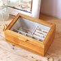 Glass Top Wooden Jewellery Box, thumbnail 6 of 11