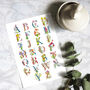 The Flower Alphabet Print, thumbnail 1 of 9