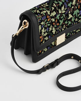 Black Embroidered Crossbody Bag, 6 of 6