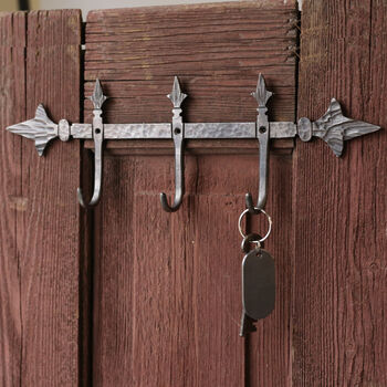 Handmade Iron Coat Rack Hooks. Choice Of Three Designs, 2 of 12