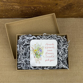 Personalised If Friends Were Flowers Birthday Gift Coaster, 2 of 2