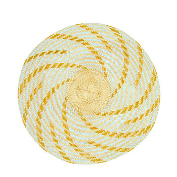 Sky Blue And Gold Spiral Placemats Set Of Four, 2 of 3