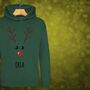 Rudolph The Reindeer Personalised Kids Hoodie Christmas Jumper, thumbnail 5 of 11