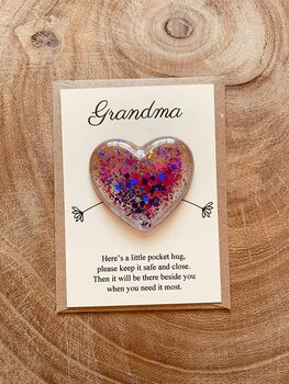 Daughter Auntie Family Pocket Hug Heart Gift Token, 10 of 10