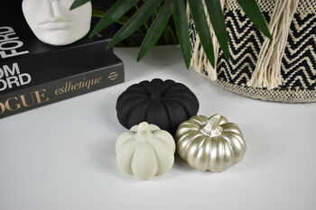 Set Of Three Handmade Eco Resin Pumpkins, 5 of 12