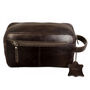 'Stanley' Men's Leather Wash Bag In Chestnut, thumbnail 4 of 8