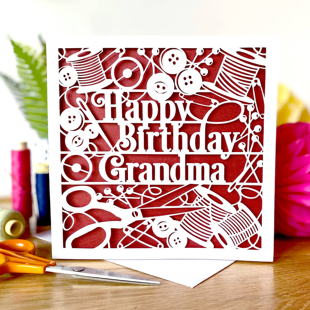 Personalised Happy Birthday Sewing Card, 1 of 3