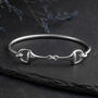 Small Sterling Silver Snaffle Bangle, thumbnail 9 of 9