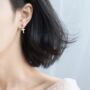 Rose Gold Colour Sterling Silver Cross Dangle Stud Earrings, thumbnail 3 of 4