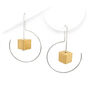 Minimalist Drop Earrings | Midi Labyrinth Cube, thumbnail 1 of 2