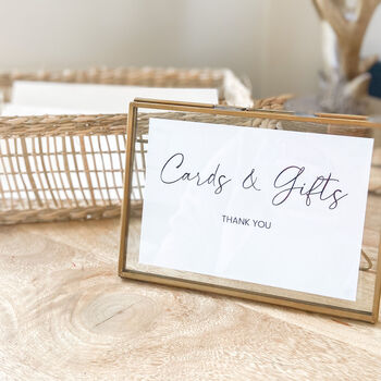 Cards And Gifts Wedding Sign A6 Wedding Print, 3 of 4