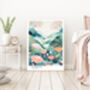 Tokyo Japan Mountains Art Print, thumbnail 2 of 3