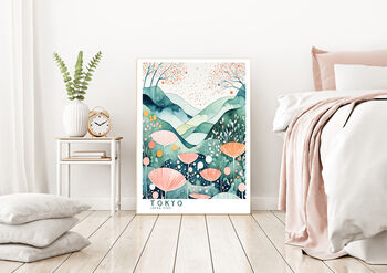 Tokyo Japan Mountains Art Print, 2 of 3