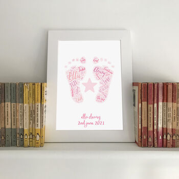 Personalised 'New Baby' Gift Print, 3 of 4