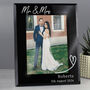Personalised Heart Black Glass Frame 7x5, thumbnail 4 of 6