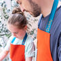 Personalised Colour Block Daddy And Me Apron Set, thumbnail 2 of 12