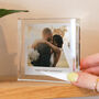 Personalised Wedding Anniversary Glass Photo Block Gift, thumbnail 1 of 3