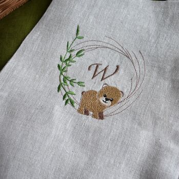 First Birthday Embroidered Bear Romper, 3 of 4