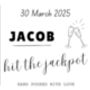 He Hit The Jackpot Funny Wedding Gift For Bride And Groom, thumbnail 7 of 7