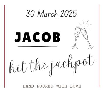 He Hit The Jackpot Funny Wedding Gift For Bride And Groom, 7 of 7