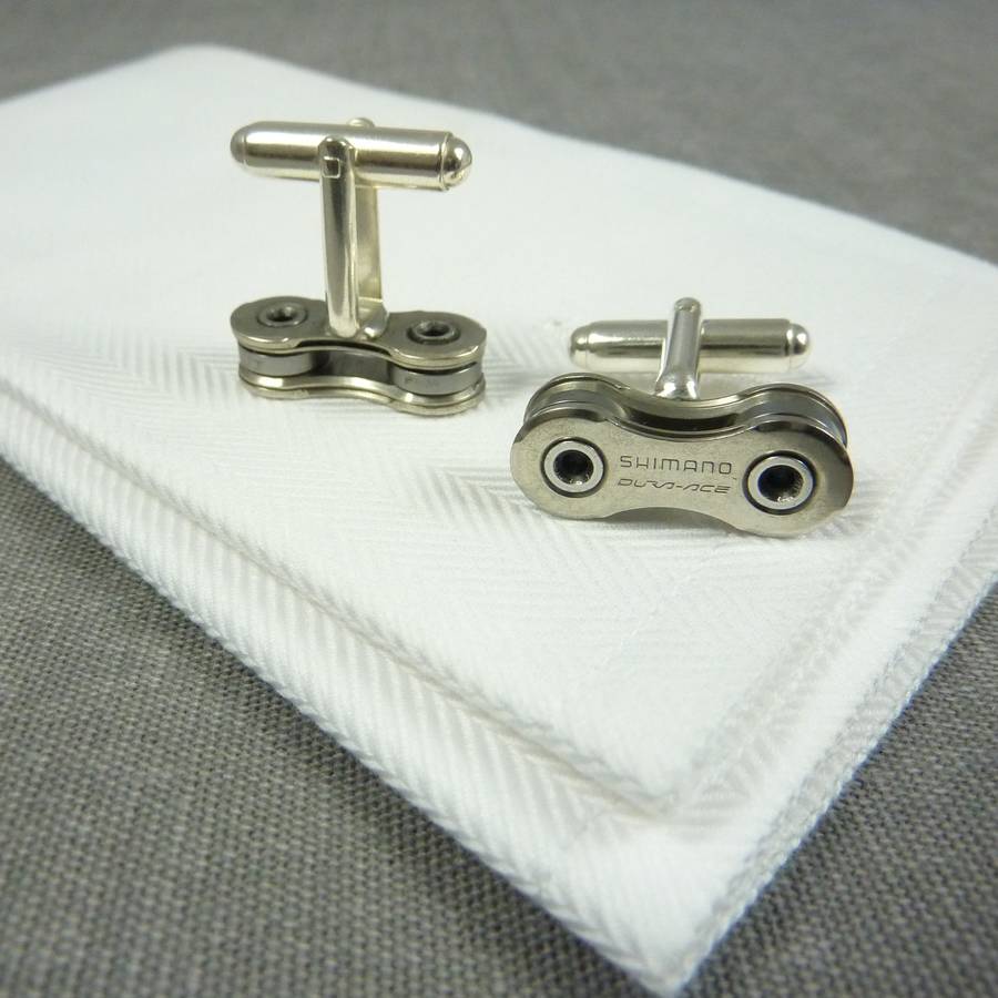 bike chain cufflinks