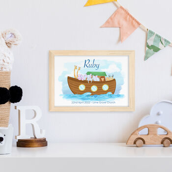 Personalised Noah's Ark Framed Wall Print, 8 of 12