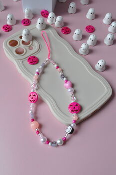 Pastel Personalised Halloween Phone Charm, 3 of 6