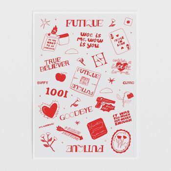 Biffy Clyro 'Futique' Flash Sheet Album Art Print, 3 of 4