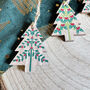 Handcrafted Colourful Wooden Christmas Ornaments Set, thumbnail 4 of 5