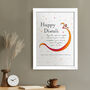 Personalised Diwali Colourful Om Symbol Framed Print, thumbnail 6 of 6