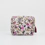 Floral Engravings Large Velvet Cosmetic Bag, thumbnail 1 of 6