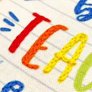 Best Teacher Mini Embroidery Kit, 6 of 9