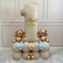 Diy Teddy Birthday Balloon Stack Customisable Numbers, thumbnail 1 of 3