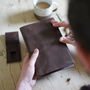 Vintage Leather Notebook With Pen And Pencil Set, thumbnail 6 of 6