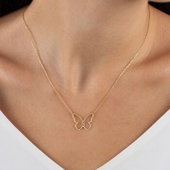 Sterling Silver Initial Butterfly Necklace, 7 of 10