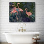 Flamingos In Blue Garden, Art Print, thumbnail 6 of 6