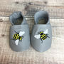 Personalised Embroidered Bee Baby Shoes, thumbnail 3 of 8