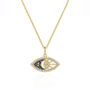 Serenay Evil Eye And Moon Necklace | 18 K Gold Plated, thumbnail 3 of 9
