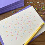'Sprinkles' Letterpress Celebration Card, thumbnail 1 of 2