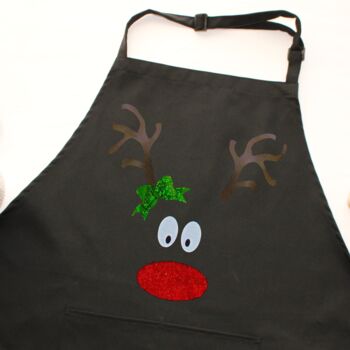 Reindeer Face Christmas Apron, 6 of 7
