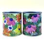 Set Of Two Floral Storage Tins Or Indoor Plant Pots, thumbnail 2 of 6