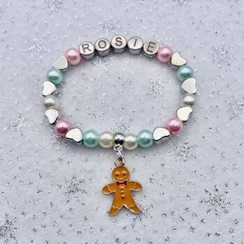 Personalised Christmas Xmas Charm Bracelet, 5 of 11