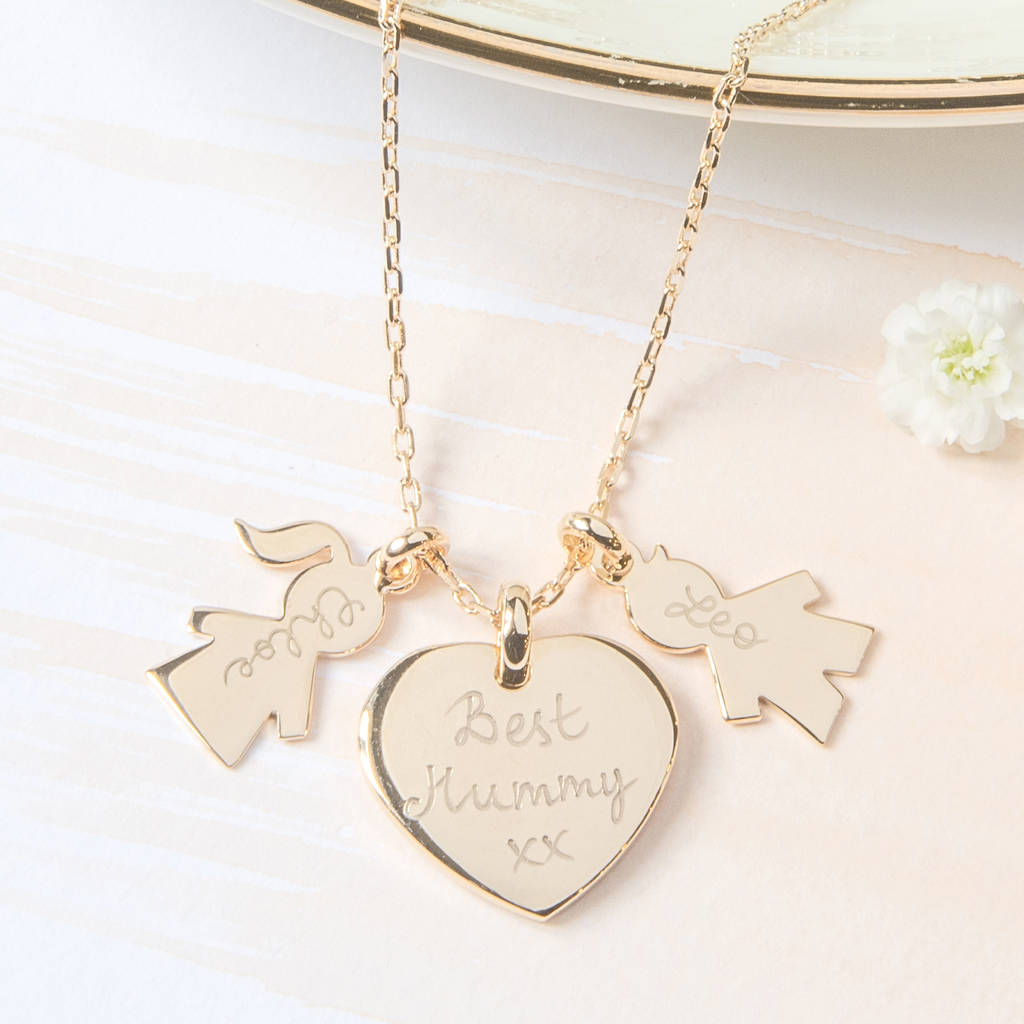personalised family charm necklace by merci maman | notonthehighstreet.com