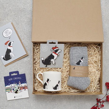 Christmas Border Collie Dog Pin Badge, 4 of 12