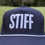 Golf Baseball Cap “Stiff” 3D Embroidered, Rope Detailing, Blue, Black Or White, thumbnail 2 of 12