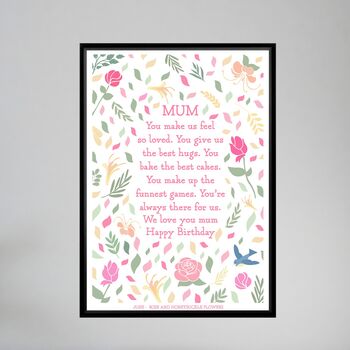 June Rose Birth Flower Positive Affirmations Gift For Mum Print, 6 of 6