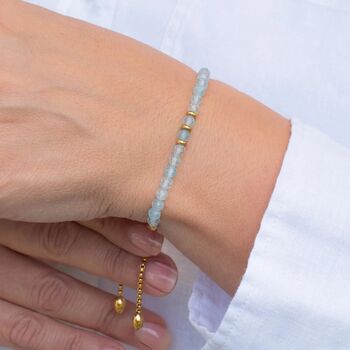 December Birthstone Blue Topaz Bracelet, 6 of 8