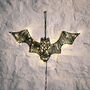 Light Up LED Black Rattan Bat Halloween Decoration, thumbnail 4 of 5