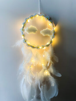 White Cloud Dream Catcher For Baby's Room Decor, 4 of 6