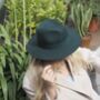 Green Fedora Ribbon Hat, thumbnail 1 of 2